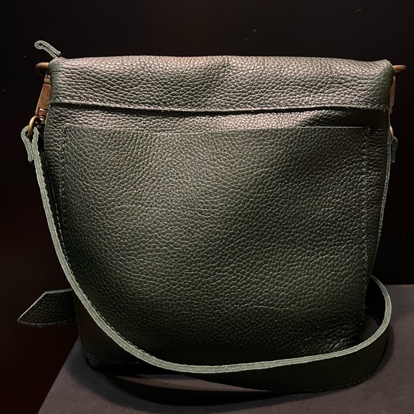 New Calma Forrest Green Pebbled Leather Purse Handmade in Spain NWOT - Picture 13 of 13